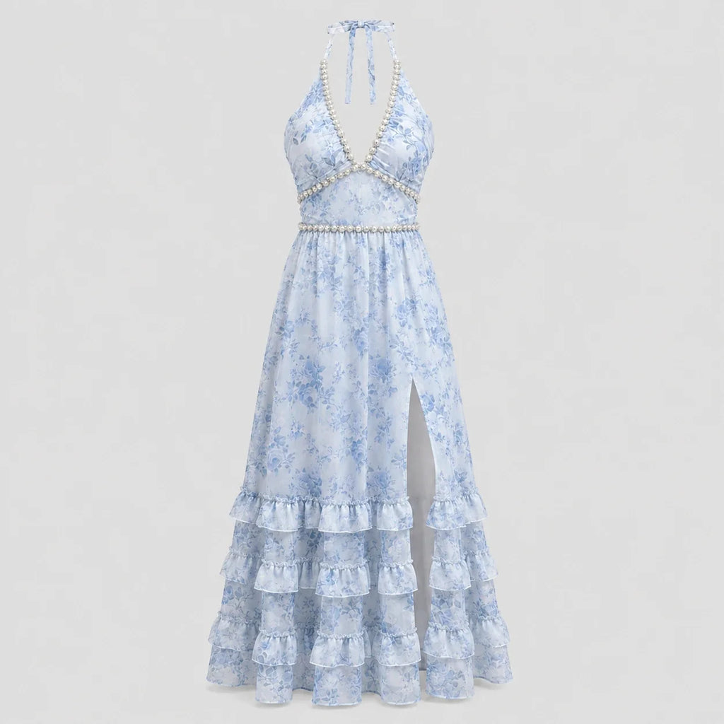 Floral Halter Maxi Dress WHD0606049