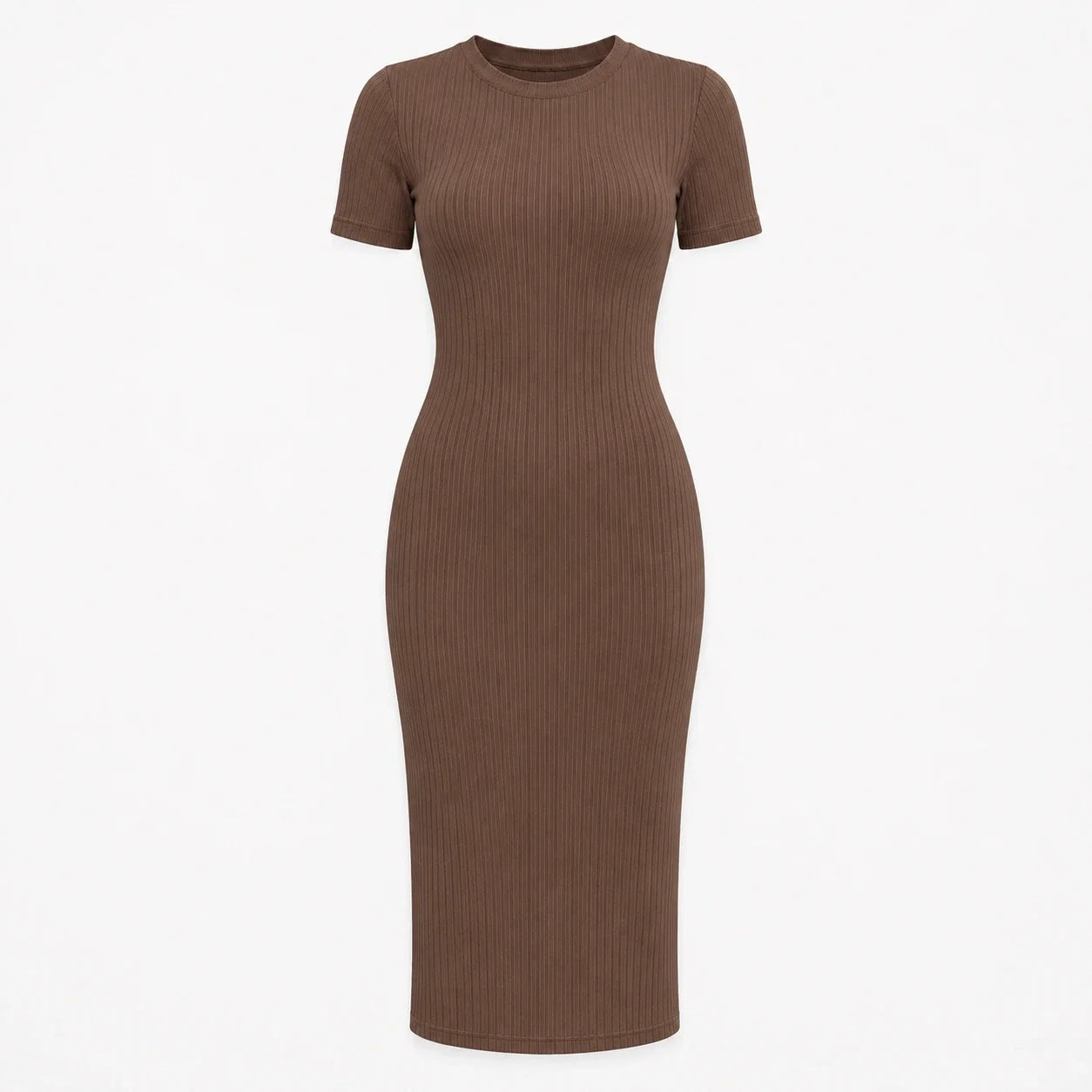 Ribbed Knit Midi Dress WHD0606052