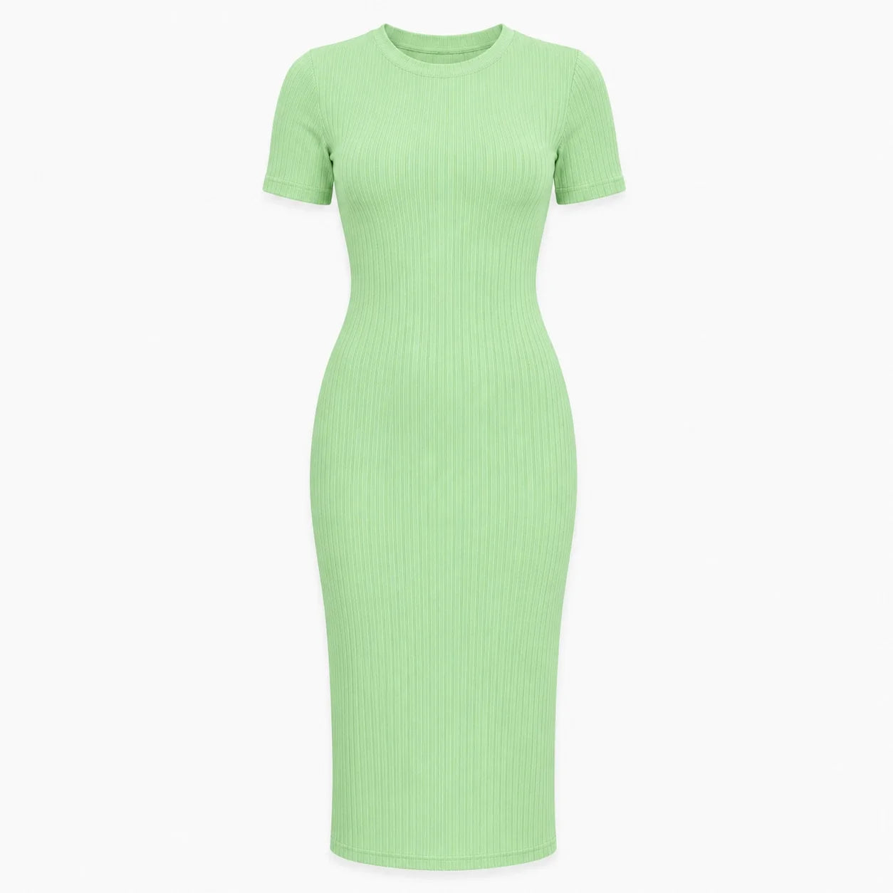 Ribbed Knit Midi Dress WHD0606052