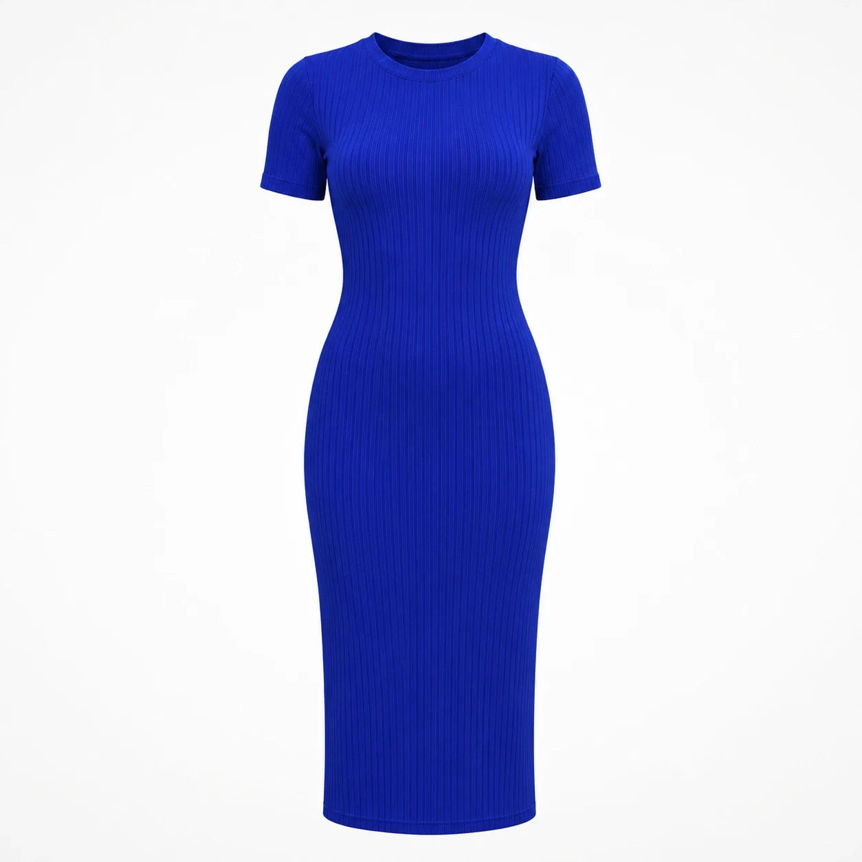 Ribbed Knit Midi Dress WHD0606052