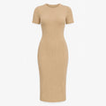 Ribbed Knit Midi Dress WHD0606052