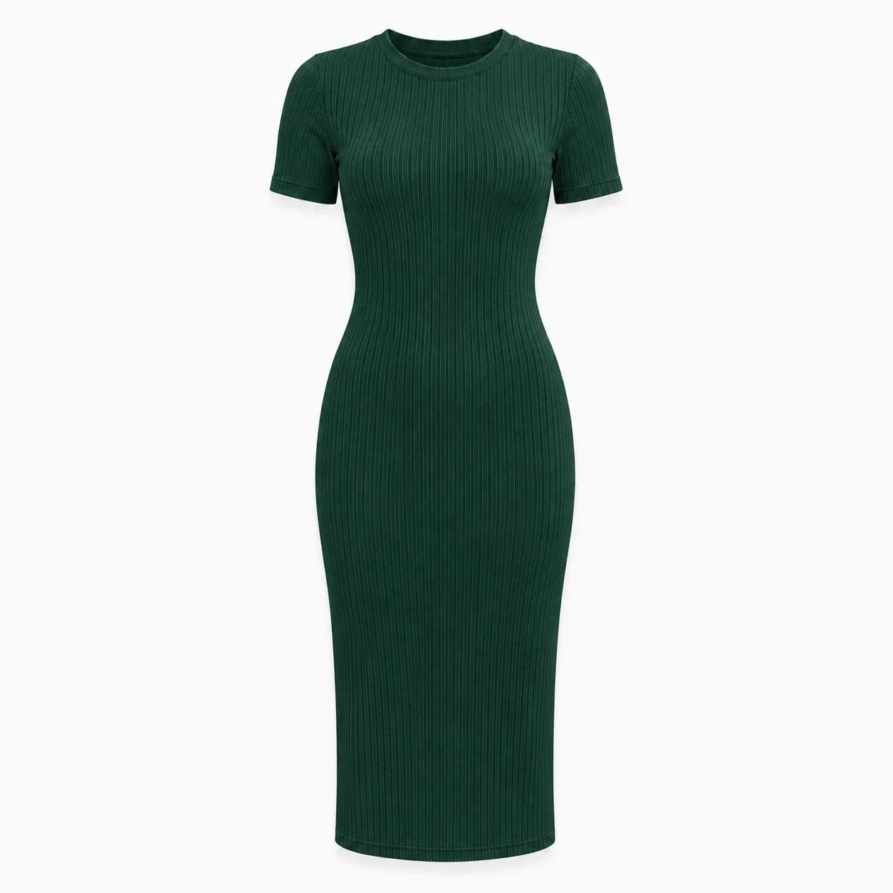 Ribbed Knit Midi Dress WHD0606052