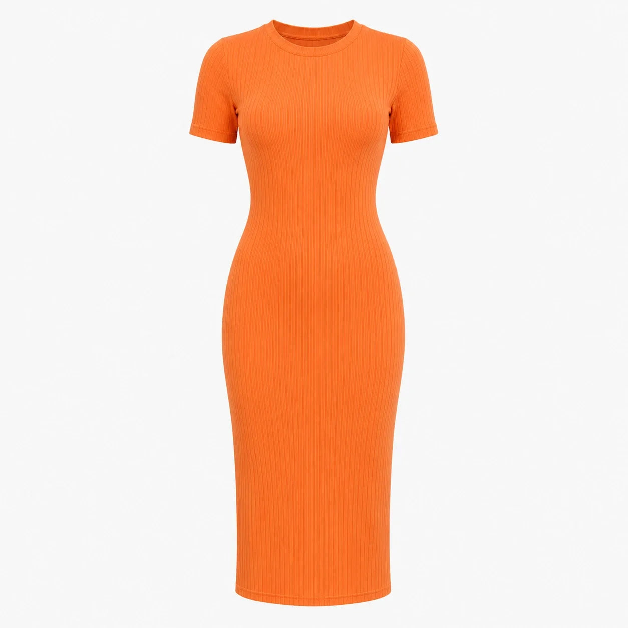 Ribbed Knit Midi Dress WHD0606052