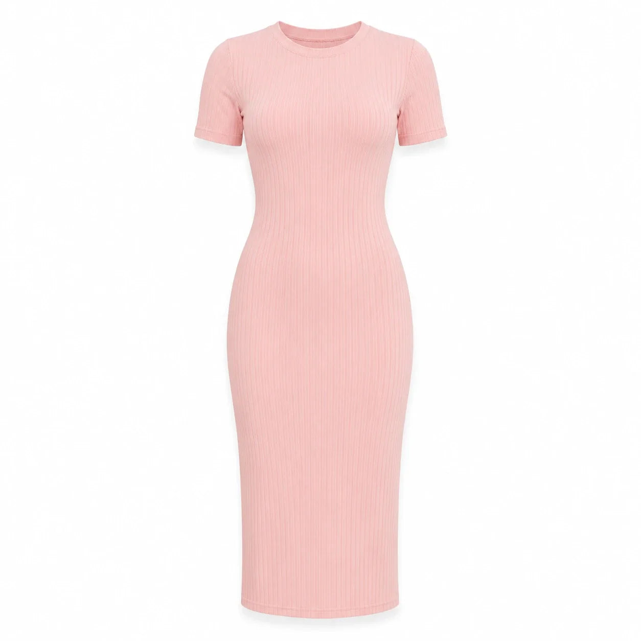 Ribbed Knit Midi Dress WHD0606052