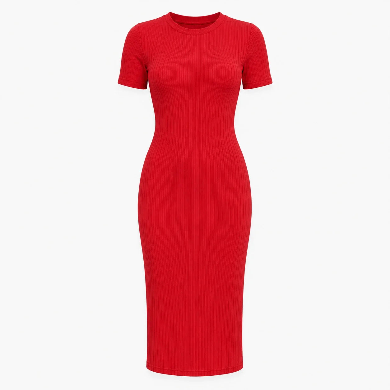 Ribbed Knit Midi Dress WHD0606052