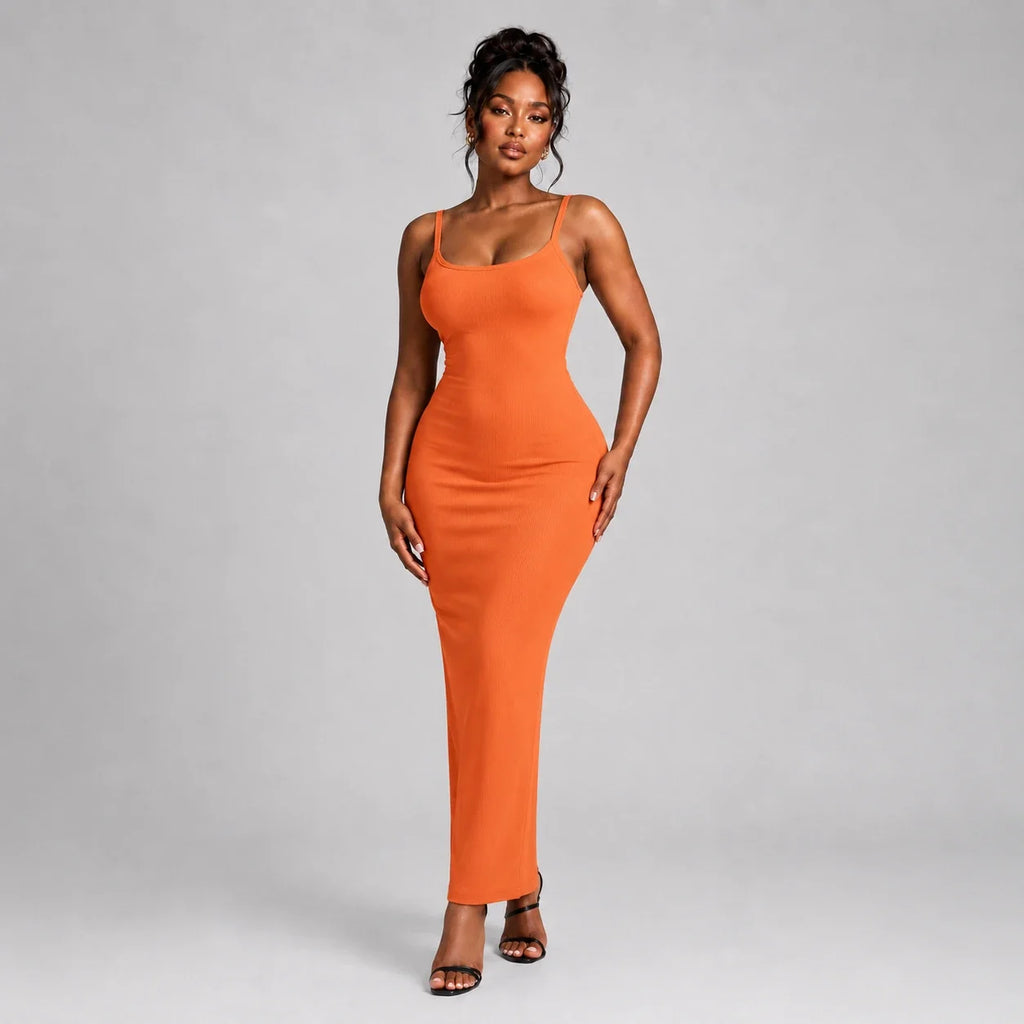 Ribbed Bodycon Maxi Dress WHD0606054