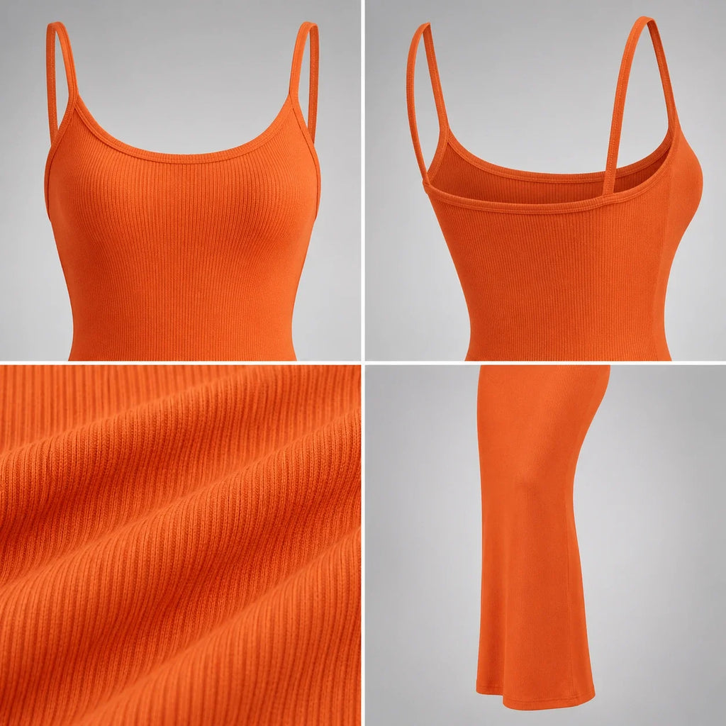 Ribbed Bodycon Maxi Dress WHD0606054