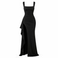 Square Neck Slit Maxi Dress WHD0606062
