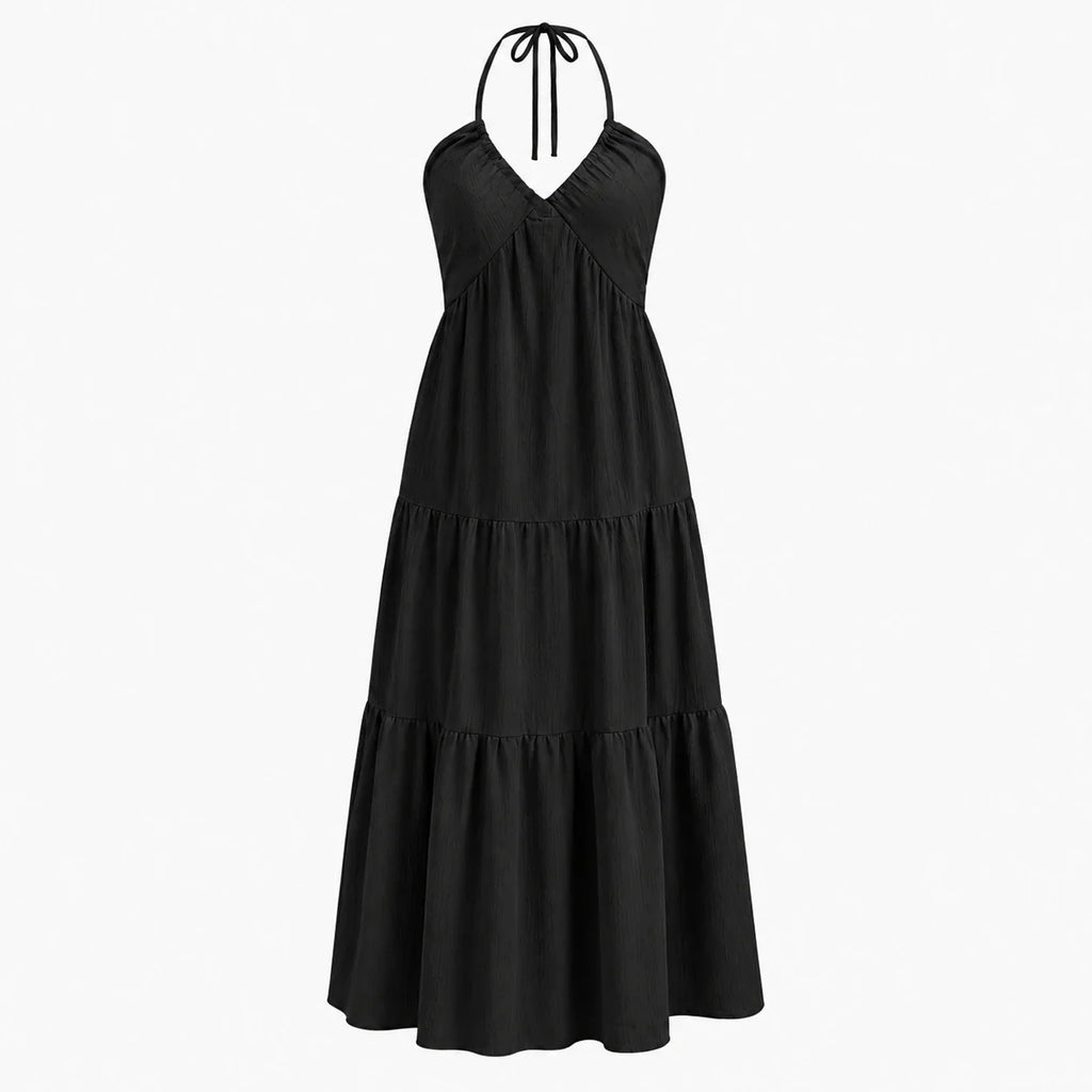Halter Tie-Back Maxi Dress WHD0606064