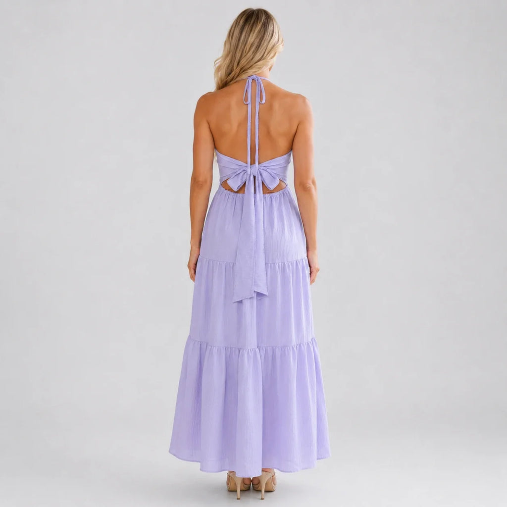 Halter Tie-Back Maxi Dress WHD0606064