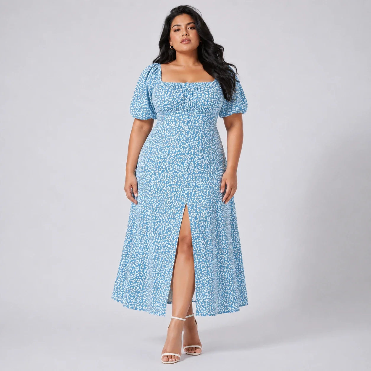 Floral Slit Maxi Dress WHD0606067