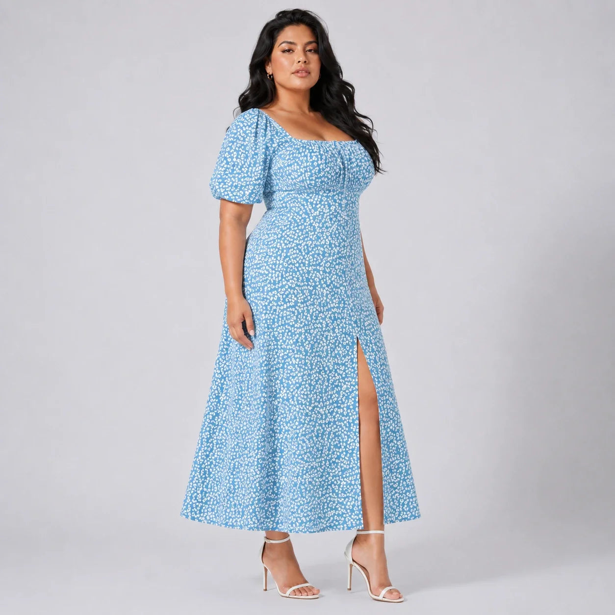 Floral Slit Maxi Dress WHD0606067