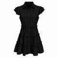 Ruffle Tiered Shirt Dress WHD0606068