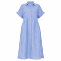 Striped Button Shirt Dress WHD0606069