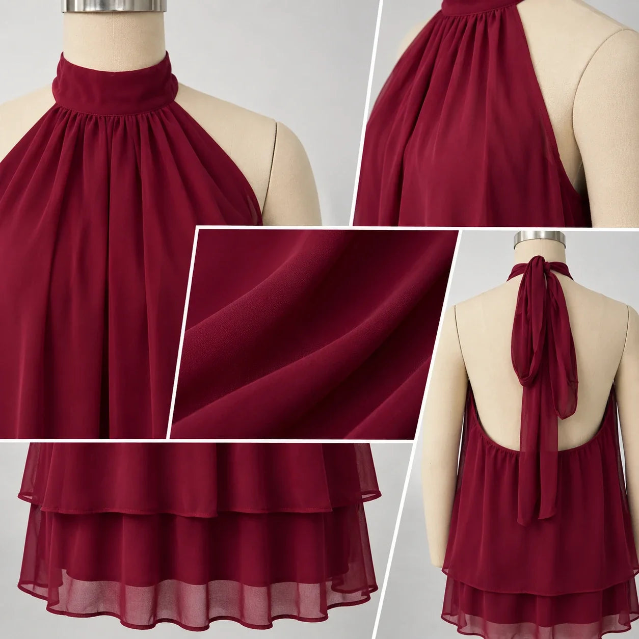 Halter Mini Shift Dress WHD0606071