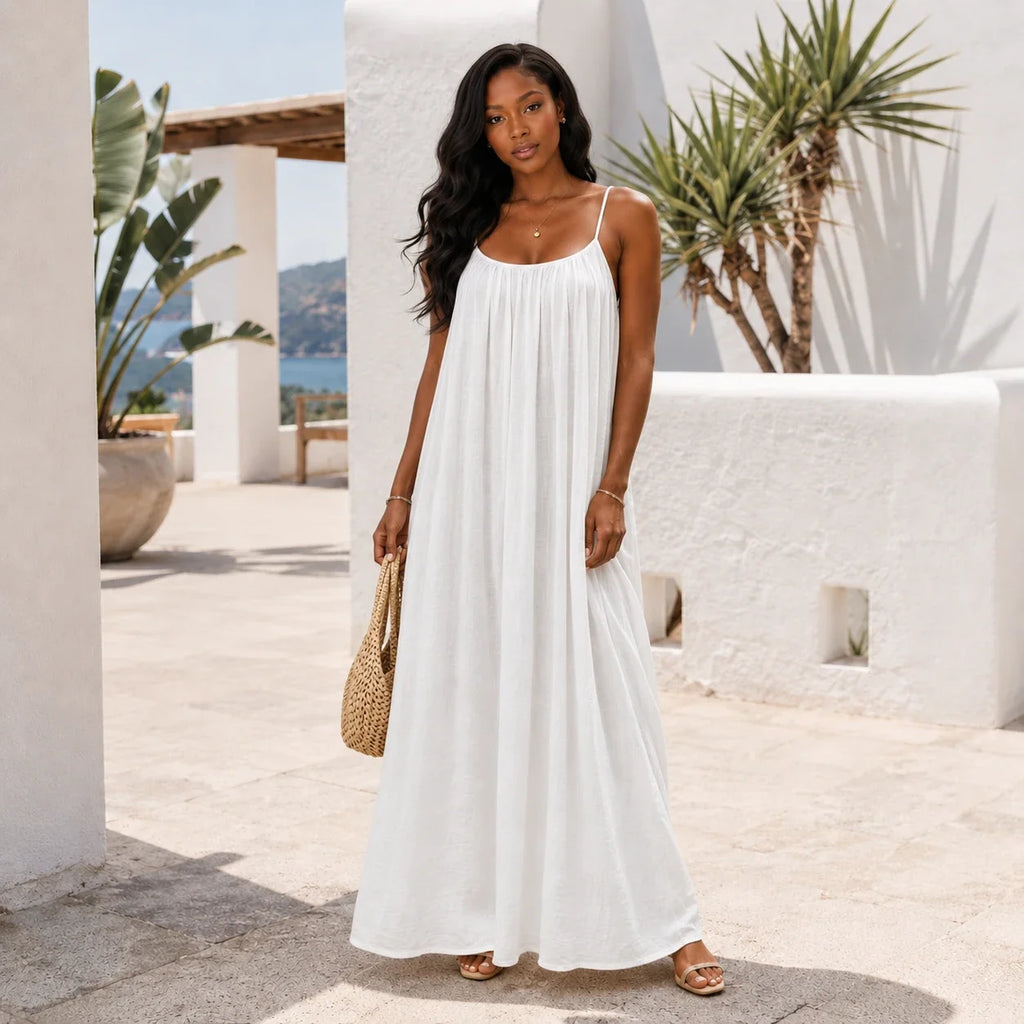 Open Back Resort Maxi Dress WHD0606073