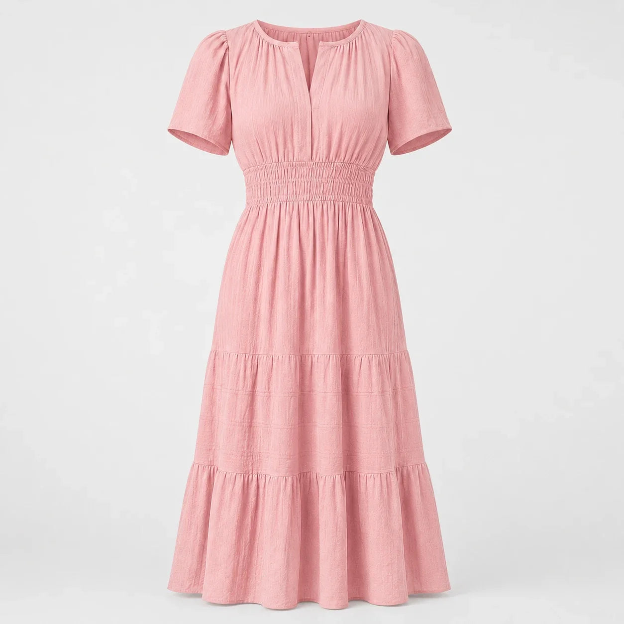 Tiered Smocked Midi Dress WHD0606082