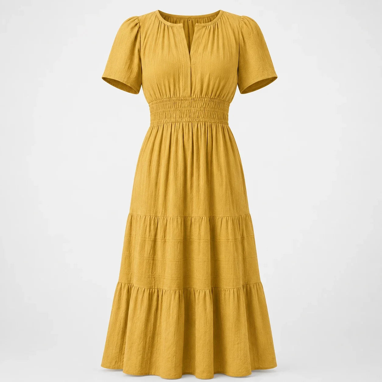 Tiered Smocked Midi Dress WHD0606082