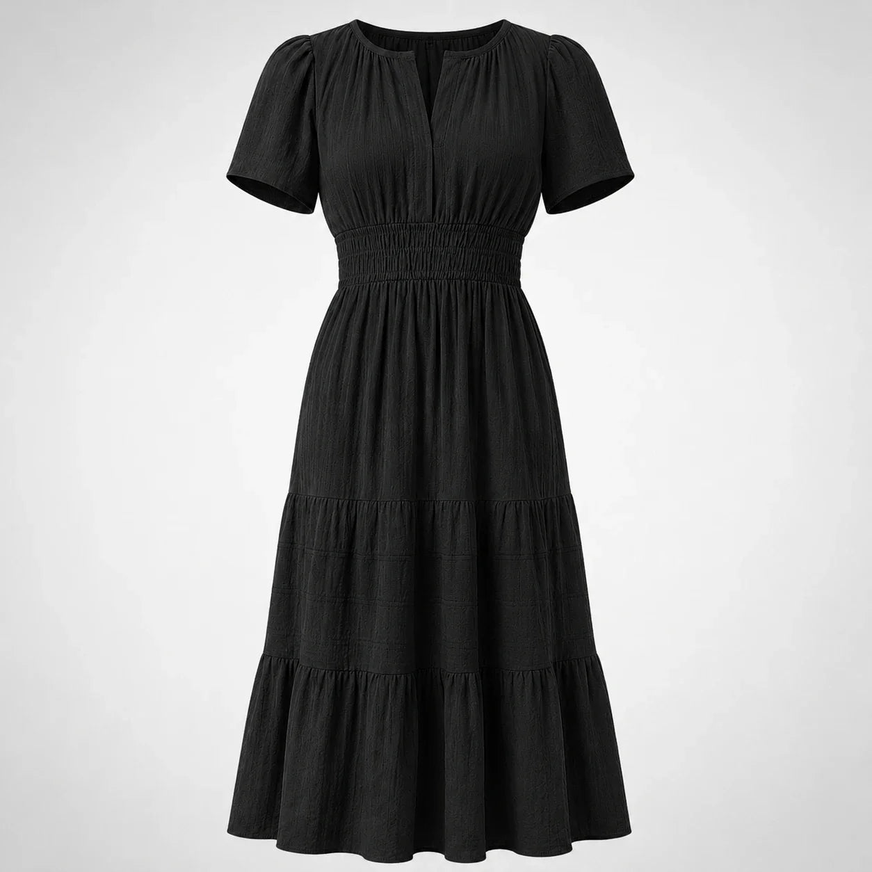 Tiered Smocked Midi Dress WHD0606082