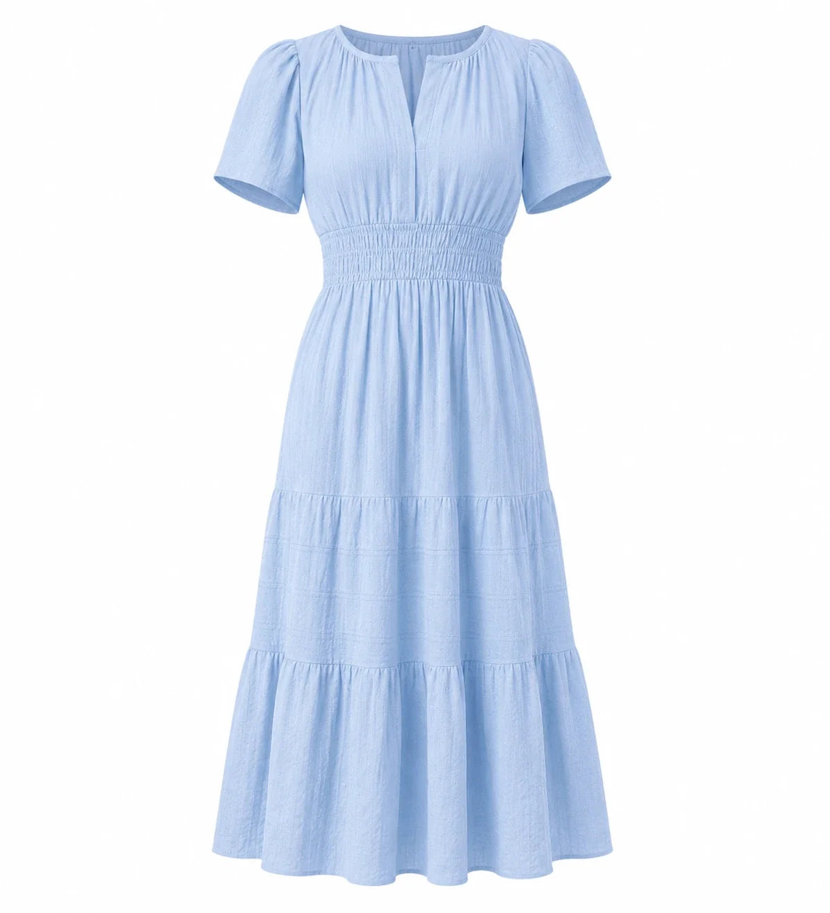 Tiered Smocked Midi Dress WHD0606082