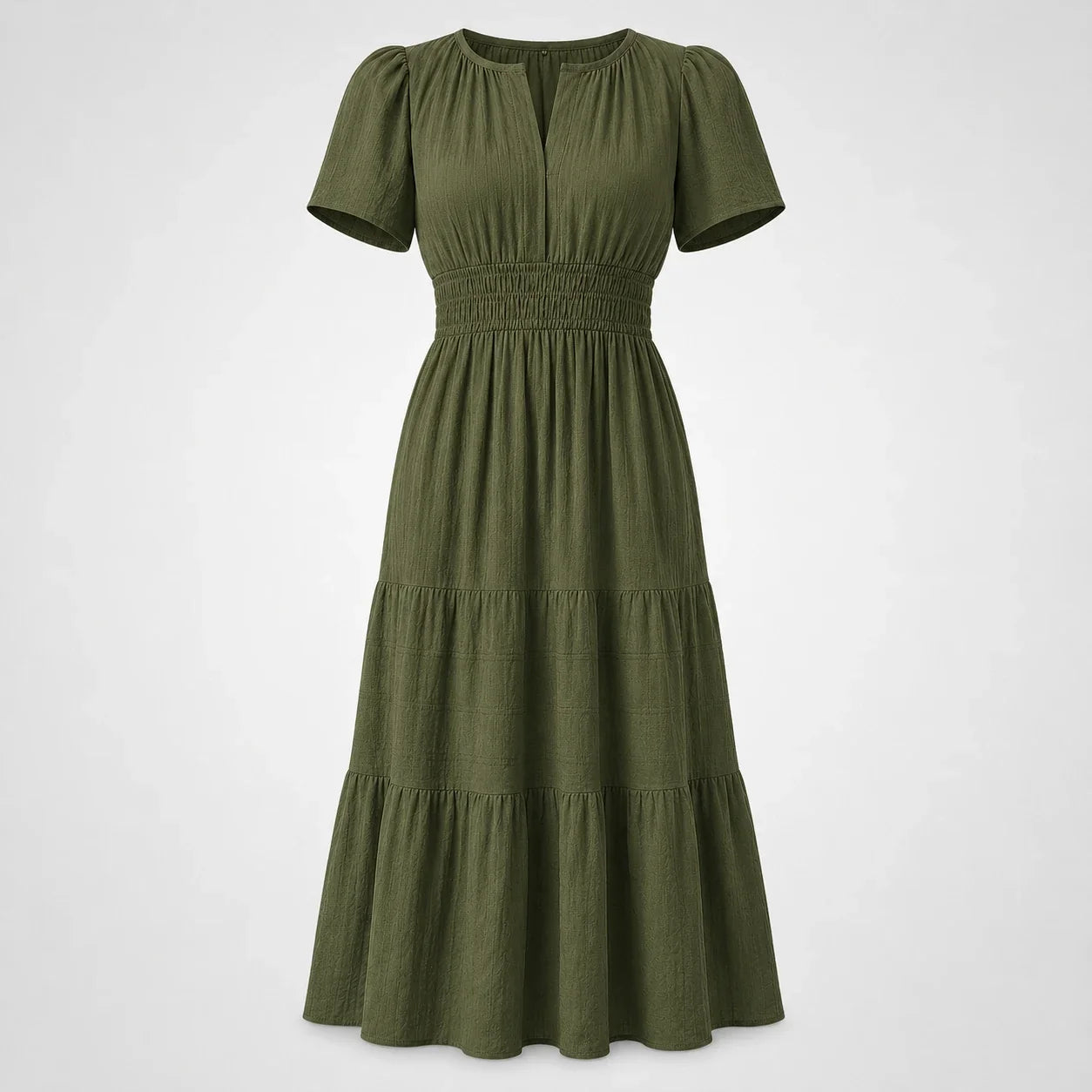 Tiered Smocked Midi Dress WHD0606082