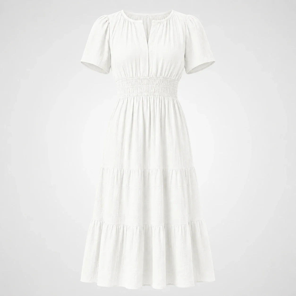 Tiered Smocked Midi Dress WHD0606082