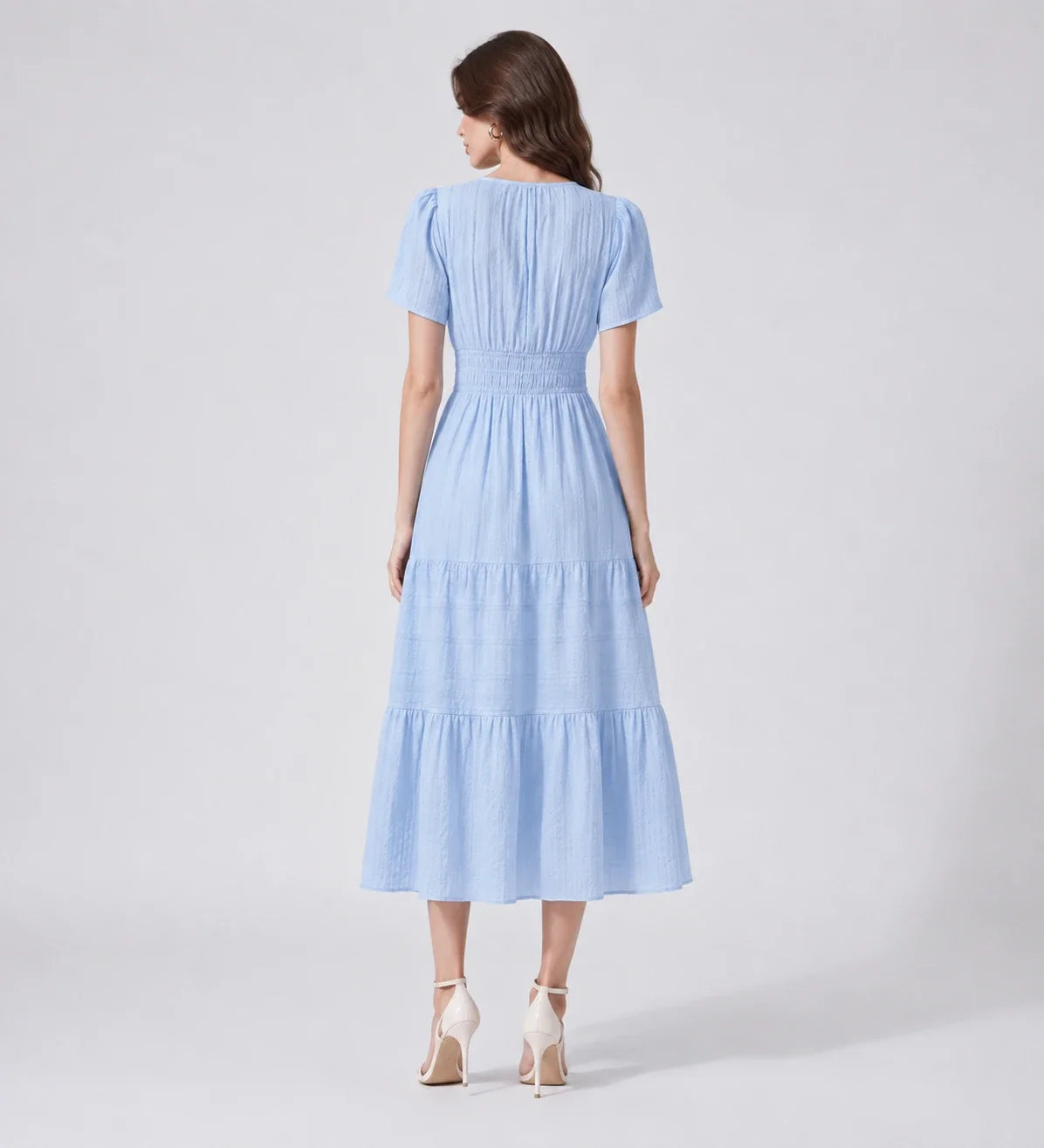 Tiered Smocked Midi Dress WHD0606082