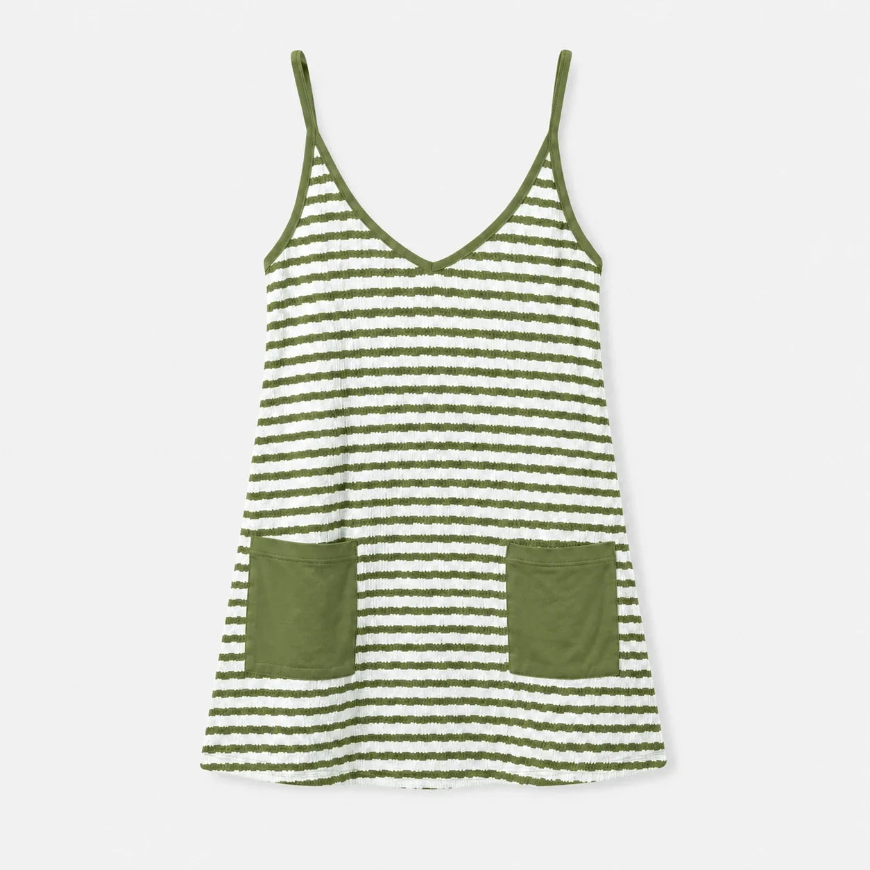Striped Pocket Tank Dress WHD0606088