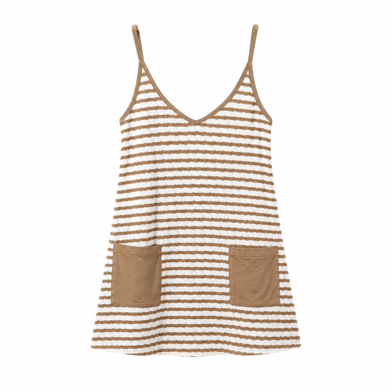 Striped Pocket Tank Dress WHD0606088
