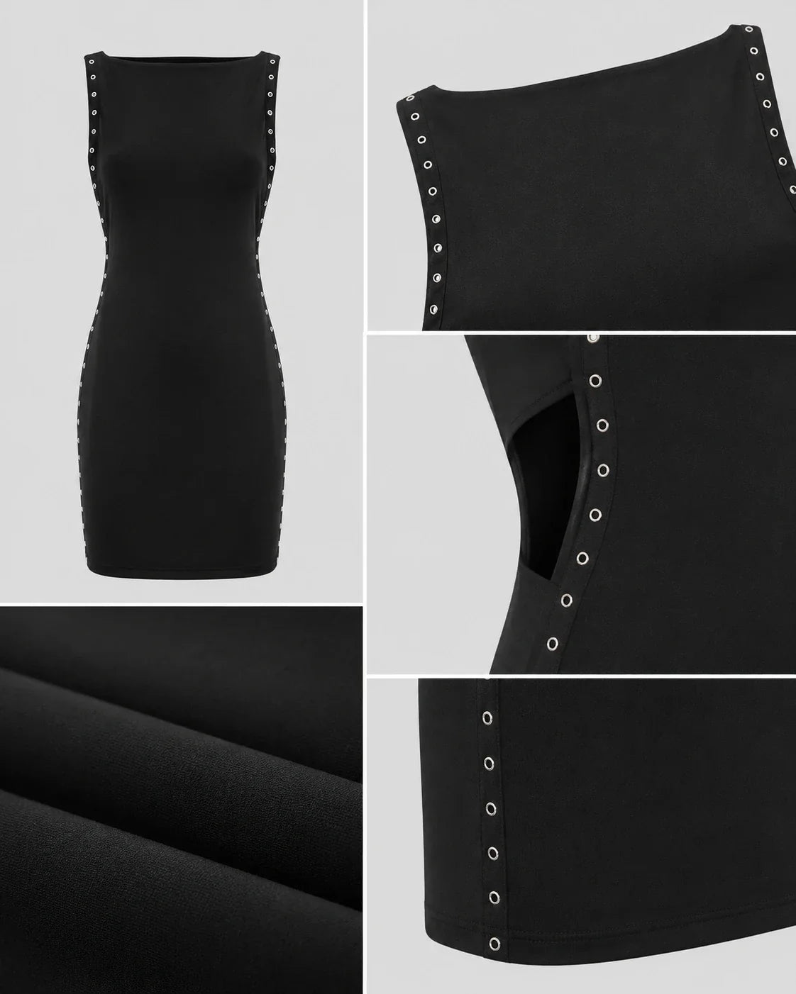Studded Cutout Mini Dress WHD0606092