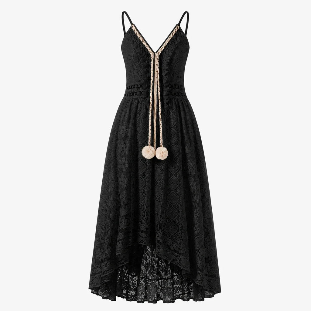 Lace V-Neck Maxi Dress WHD0606097