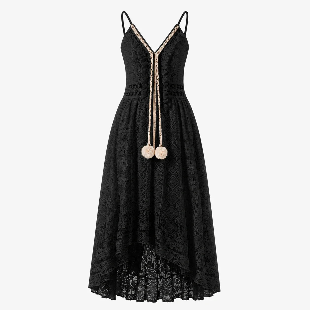 Lace V-Neck Maxi Dress WHD0606097