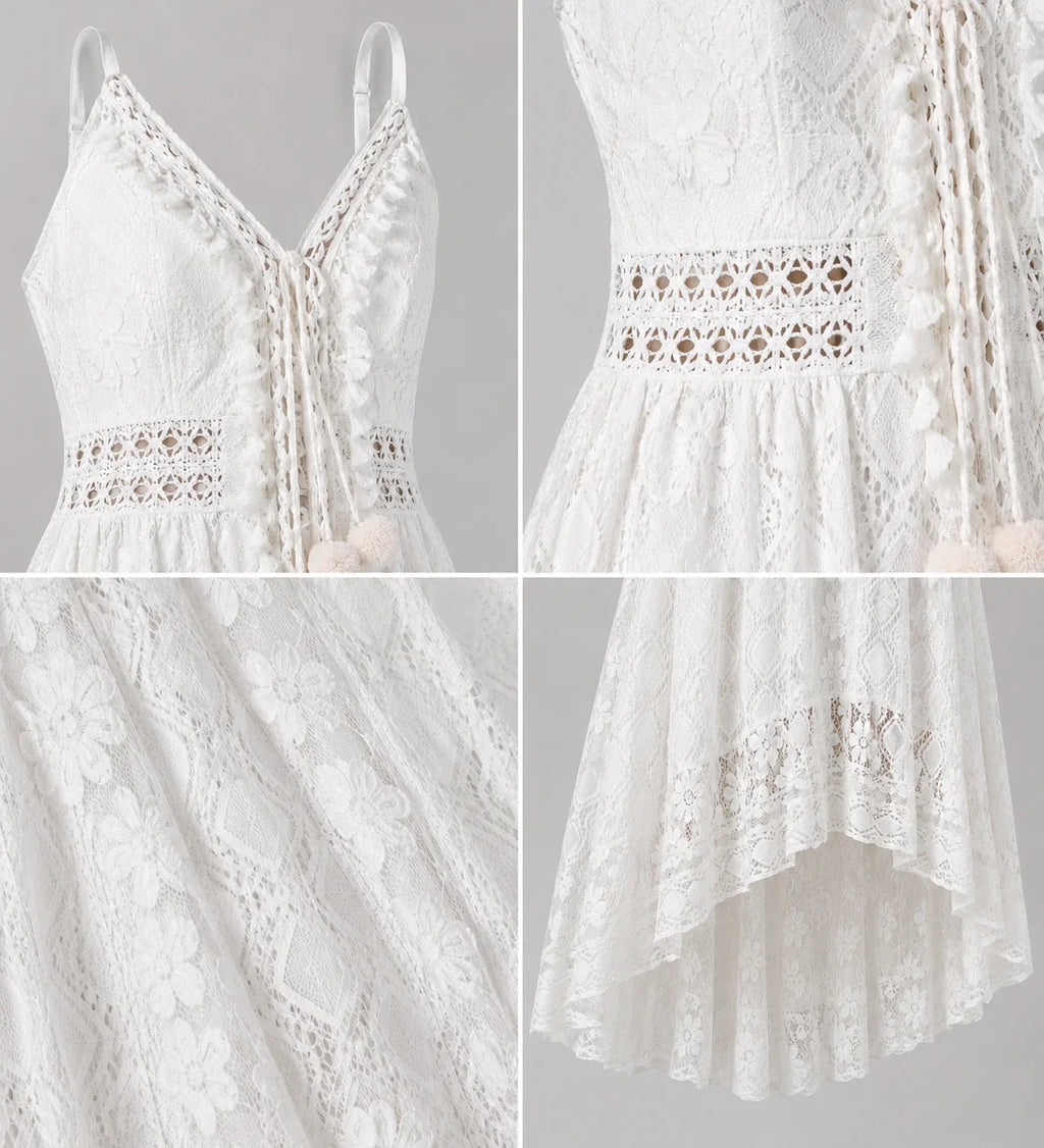Lace V-Neck Maxi Dress WHD0606097