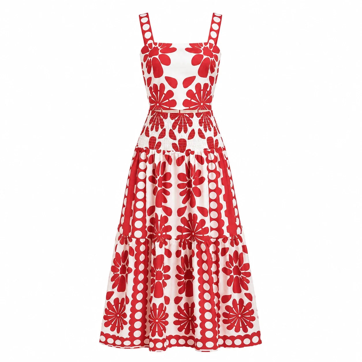 Floral Smocked Maxi Dress WHD0606112