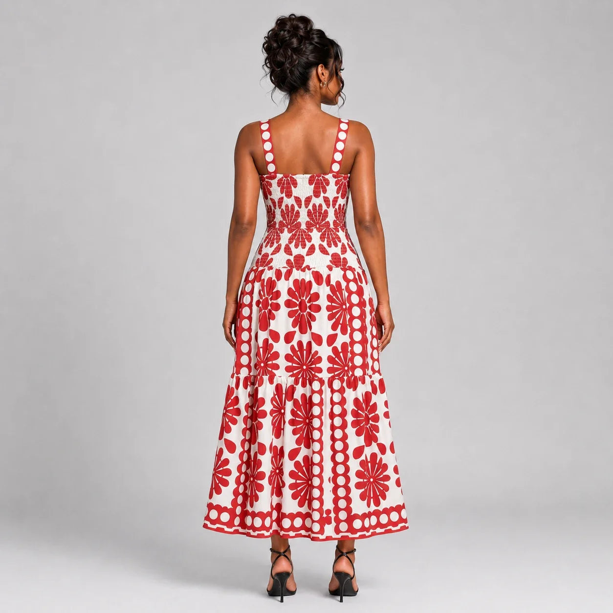 Floral Smocked Maxi Dress WHD0606112