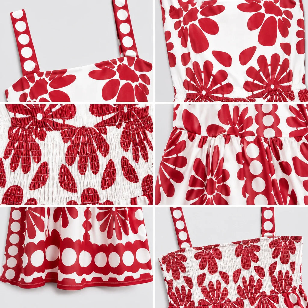 Floral Smocked Maxi Dress WHD0606112