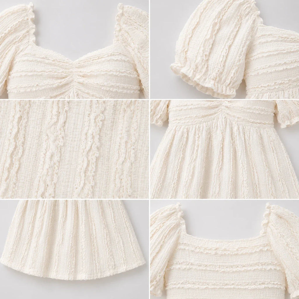 Textured Puff Sleeve Top WHD0606114