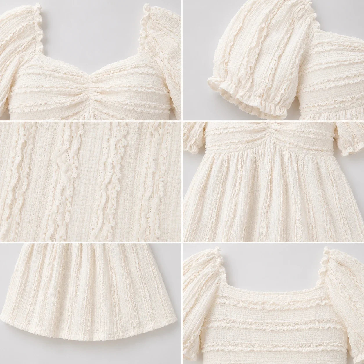 Textured Puff Sleeve Top WHD0606114