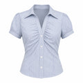 Striped Tie Back Shirt WHD0606123