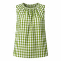 Gingham Tie Back Sleeveless Top WHD0606130