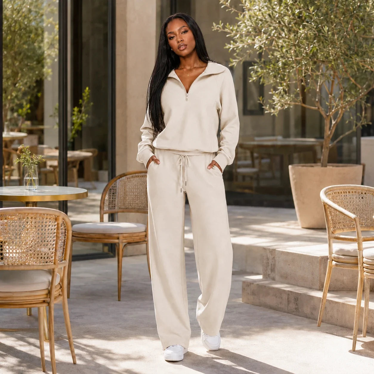 Half-Zip Lounge Set WHD0606132