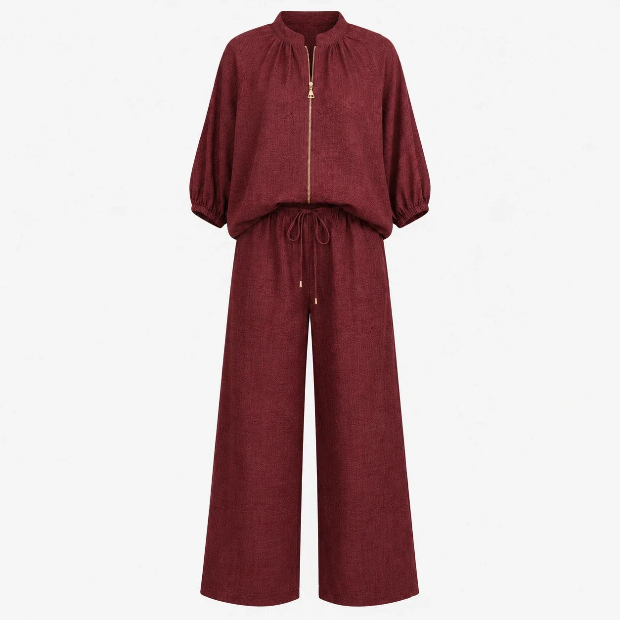 Zip Front Wide Leg Set WHD0606133