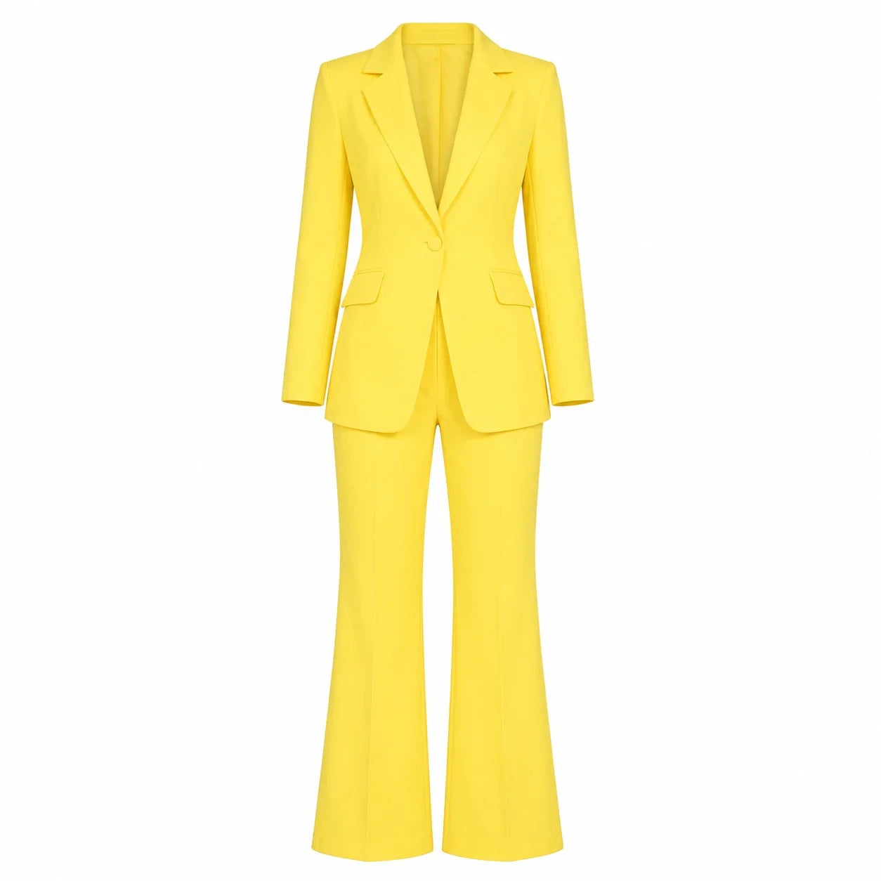 Yellow Tailored Suit Set WHD0606134