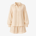 Textured Shirt Shorts Set WHD0606136