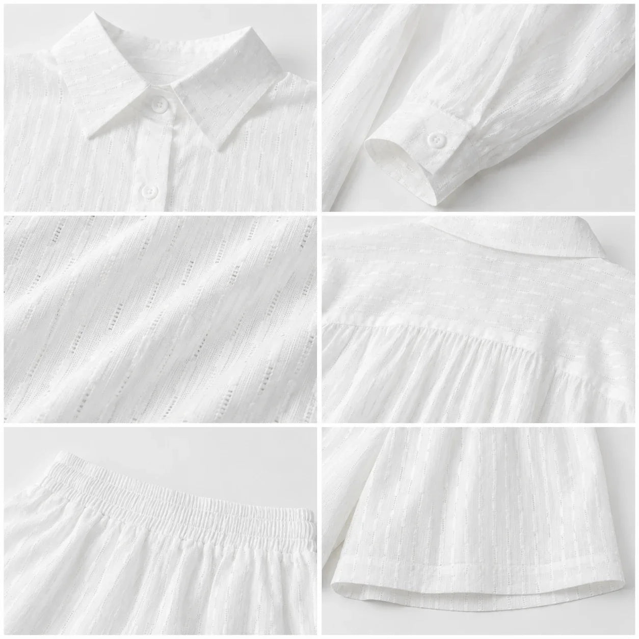 Textured Shirt Shorts Set WHD0606136