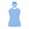 Cross Halter Knit Top WHD0606146