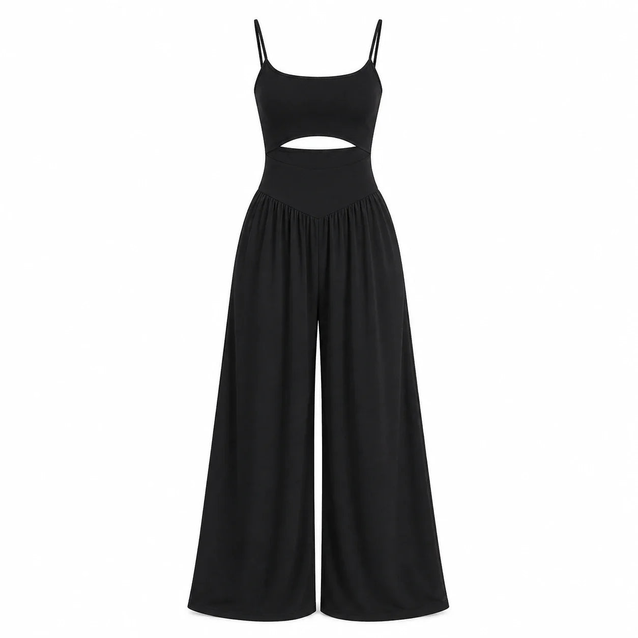 Open Back Wide Leg Jumpsuit WHD0606152