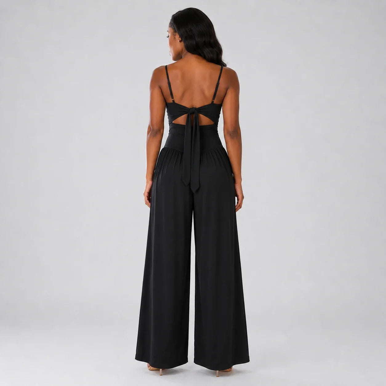 Open Back Wide Leg Jumpsuit WHD0606152