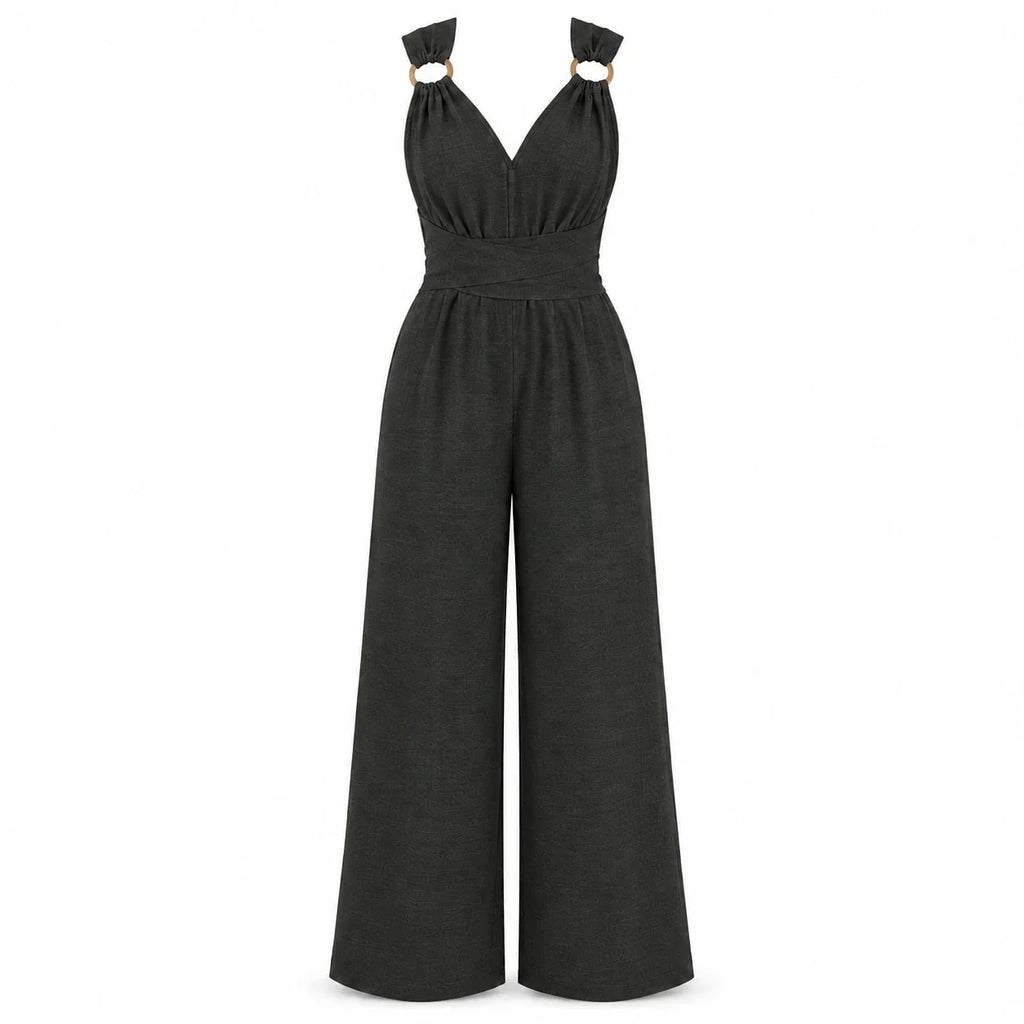 Open Back Wide Leg Jumpsuit WHD0606154