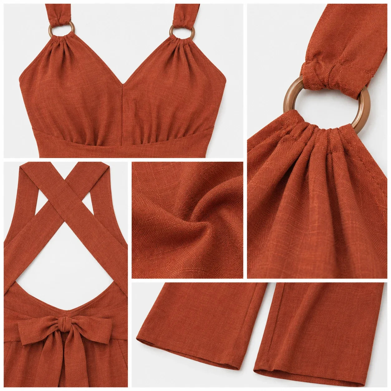 Open Back Wide Leg Jumpsuit WHD0606154